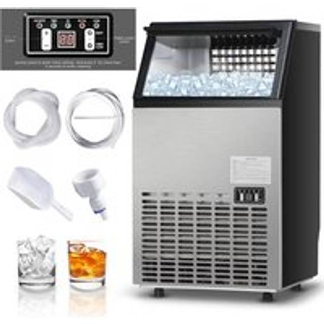 50KG/24H Ice Maker Commercial Ice Cube Making Machine Self-Cleaning Home Office