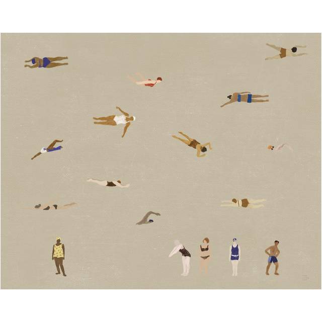 Fine Little Day Swimmers poster Beige, 40x50 cm