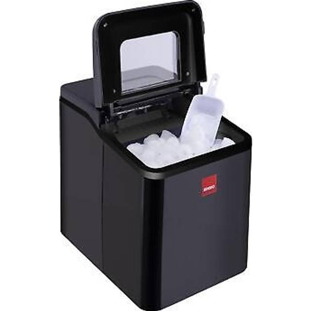 Sensio Home Ice Cube Maker Countertop Machine 9 Ice Cubes in Minutes, 12KG of Ice in 24 Hours, Large & Small Ice, Self Cleaning, With Ice Basket &