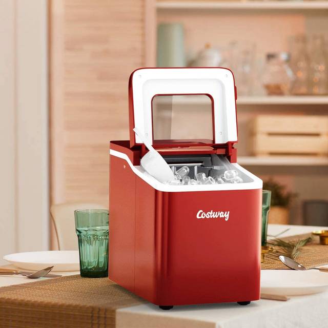Compact 11.8 lb. Daily Production Clear Ice Portable Ice Maker - Black (29.39cm H X 22cm W X 29cm D)