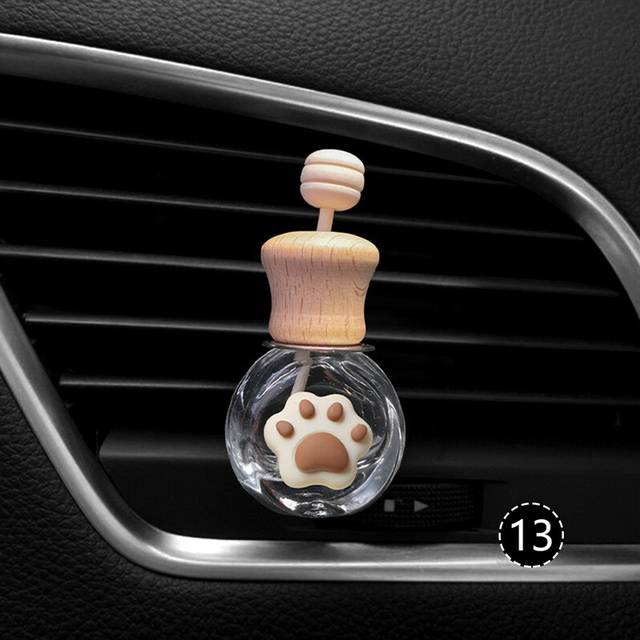 (13) Car Perfume Bottle Perfume Pendant Air Freshener Hanging Glass Bottle