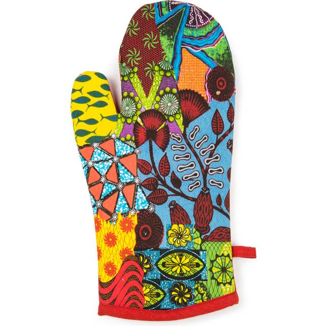 Excelsa Afrika Cotton Oven Glove(s) Only - Blue;Green;Red (32cm L X 18cm W)