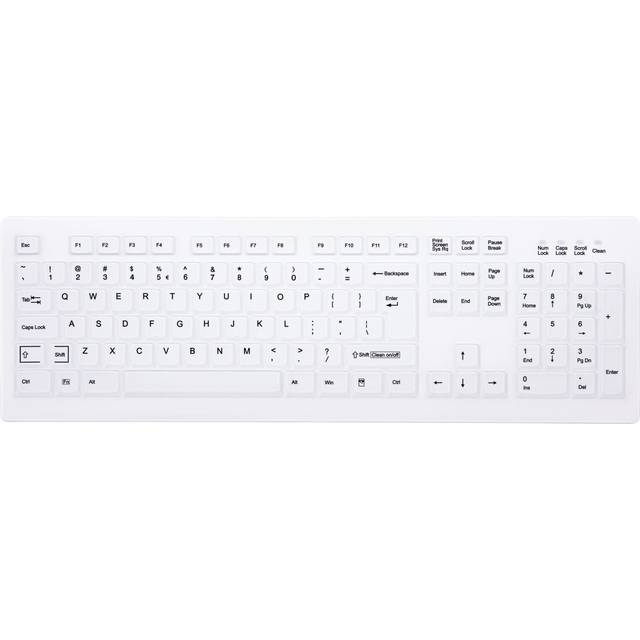 CHERRY AK-C8100F-FUS-W/UK keyboard Medical RF Wireless QWERTY UK English White