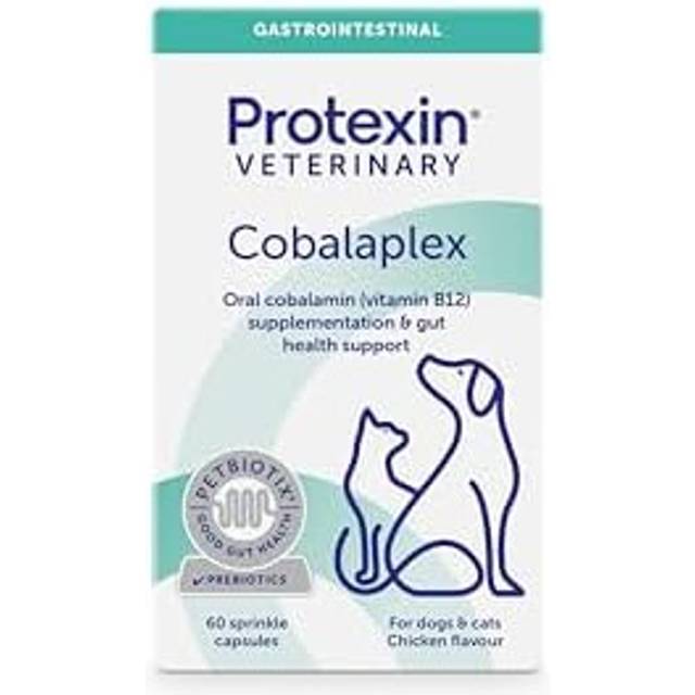 Protexin Veterinary Cobalaplex Prebiotics for Dogs and Cats with Vitamin B12 and Folic Acid | 60 Chicken Flavoured Capsules