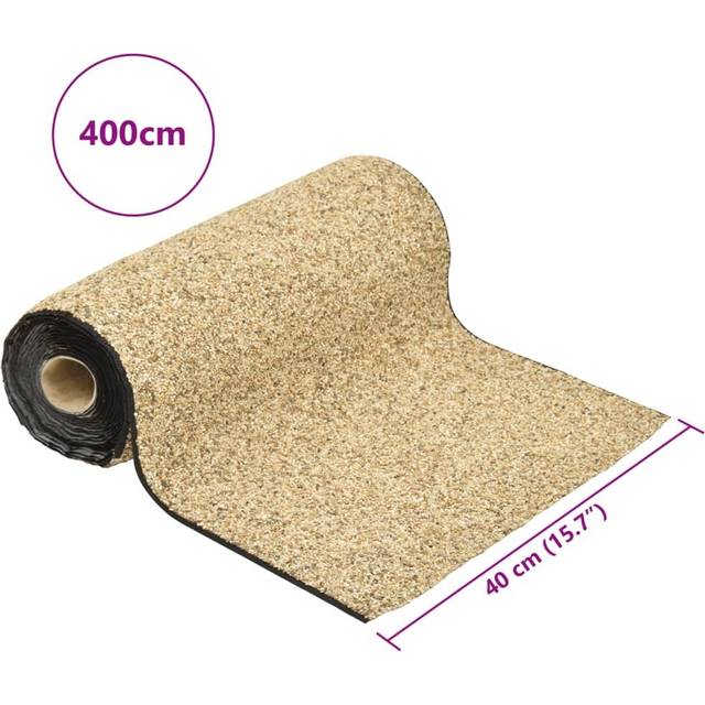 (natural sand, 400 x 40 cm) vidaXL Stone Liner Pond Liner Garden Pool Fish Membrane Waterproof Pond Film