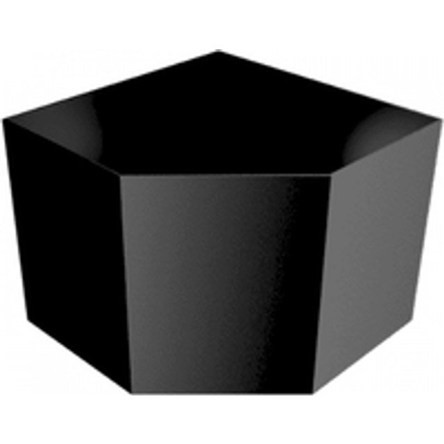 Aluminium Round Swaged Minerva Corner Hopper - 63mm PPC Finish Black