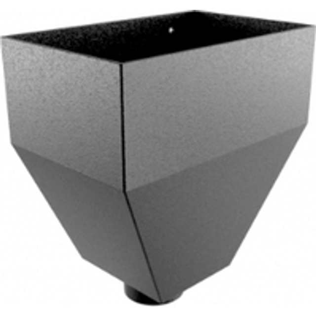 Cast Aluminium Round Neptune Hopper - 63mm PPC Finish Black