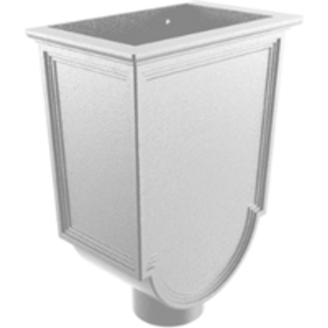 Cast Aluminium Round Gallica Hopper - 76mm PPC Finish