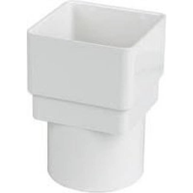 FloPlast White Square to Round Downpipe Adaptor