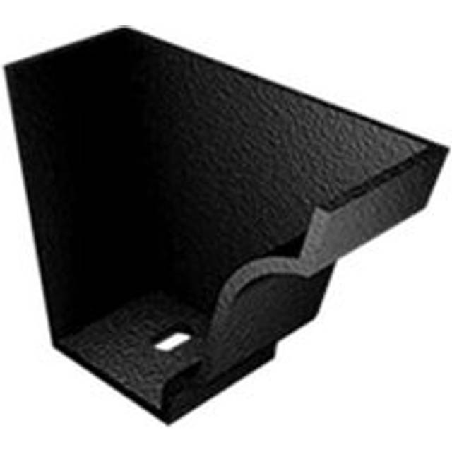 Cast Aluminium No46 Ogee Gutter External Stopend - 125mm Black