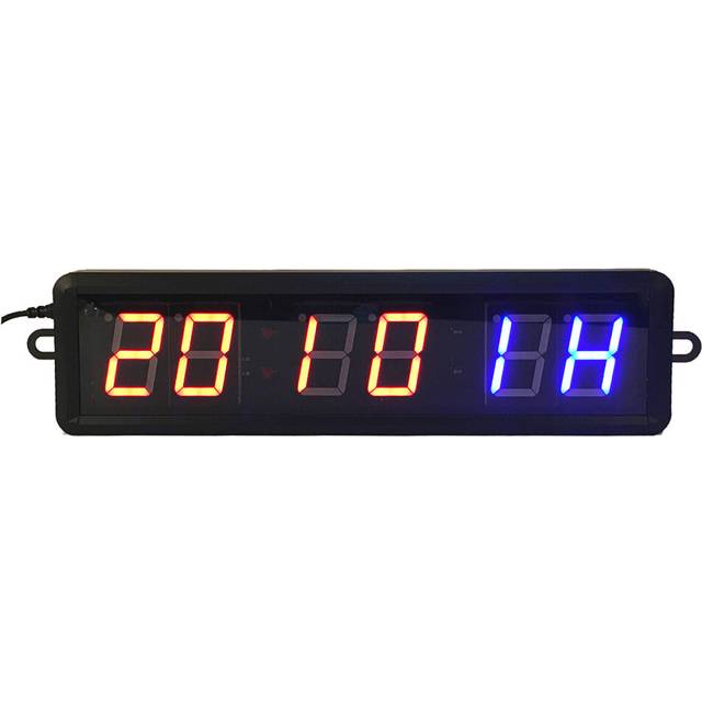 Fitness Training Gym Timer - Led Interval Stopwatch For Crossfit Tabata Boxing Yoga Workout - Black Orange 12 Modes Magnetic Rechargeable