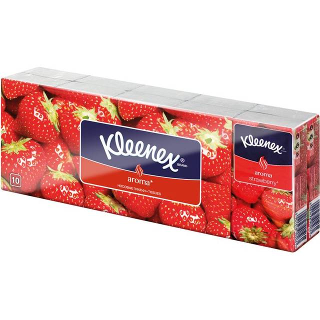 Kleenex Aroma pappersnäsdukar Strawberry 10x10 st.