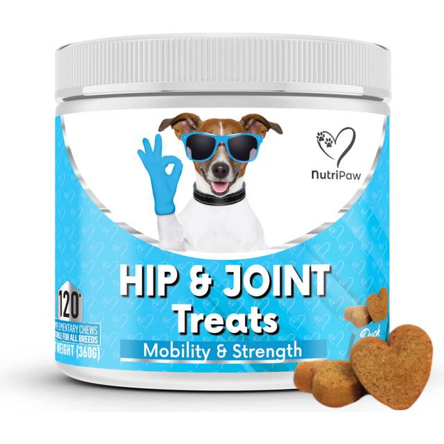 NutriPaw Joint & Hip Treats For Dogs - Stiffness, Strength, Mobility & Flexibility - Joint Supplement With Glucosamine, MSM, Chondroitin, Algae &