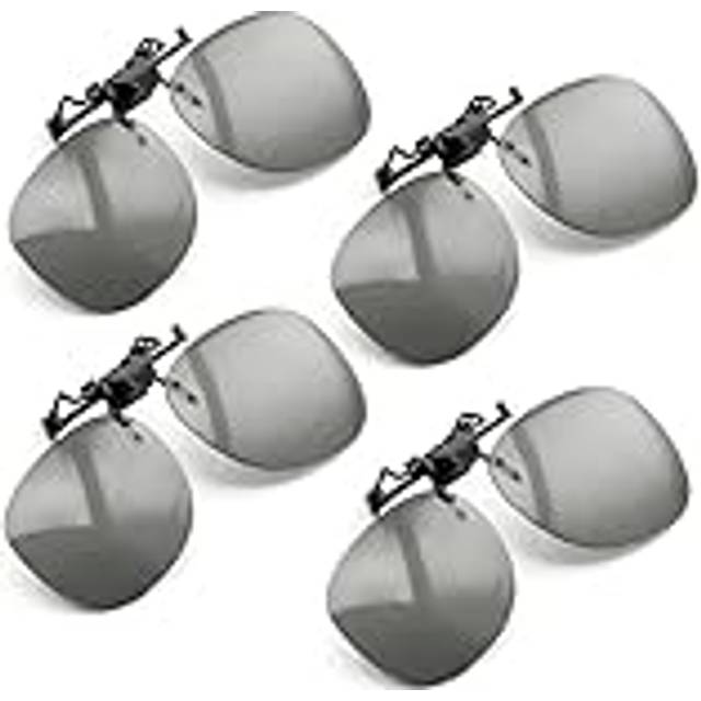 PRECORN Uppsättning av 4 3D-glasögon Clip-On för glasögonbärare – passiva 3D-glasögon för Cinema 3D – kompatibel med LG, Philips, Panasonic, Toshiba, Grundig, RealD-filmer och många andra passiva