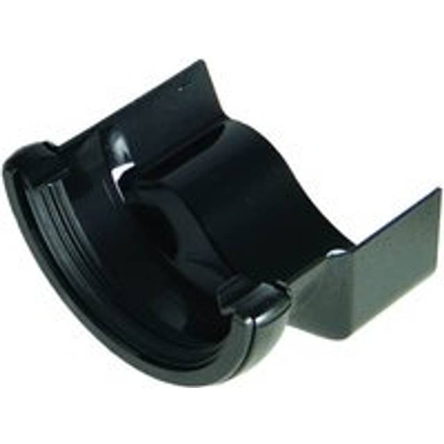 FloPlast PVC Half Round to Cast Iron Ogee Left Hand Gutter Adaptor - Black