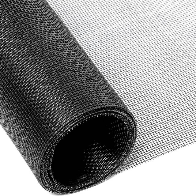 (Black, 100cm) Intirilife fly net fiberglass UV resistant fly screensect screen mesh window door