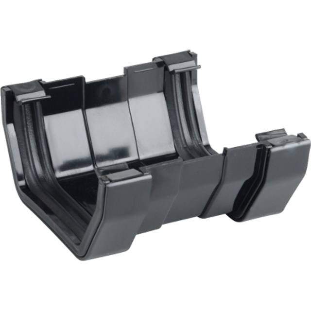 Wavin Osma SquareLine gutter union 100mm black 4T809B - Black