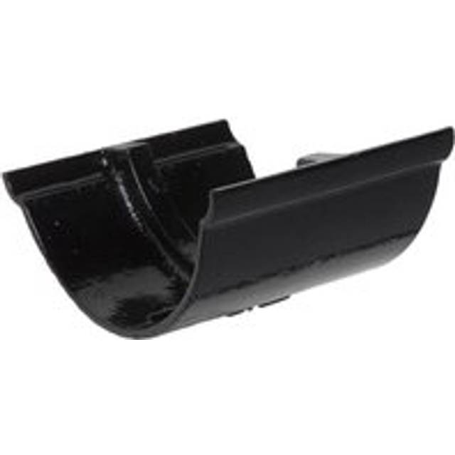 Cast Iron Beaded Half Round Gutter Union - 100mm Black