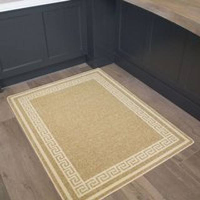 Beige Key Hardwearing Rug - Luna - 66cm x 110cm - Cream