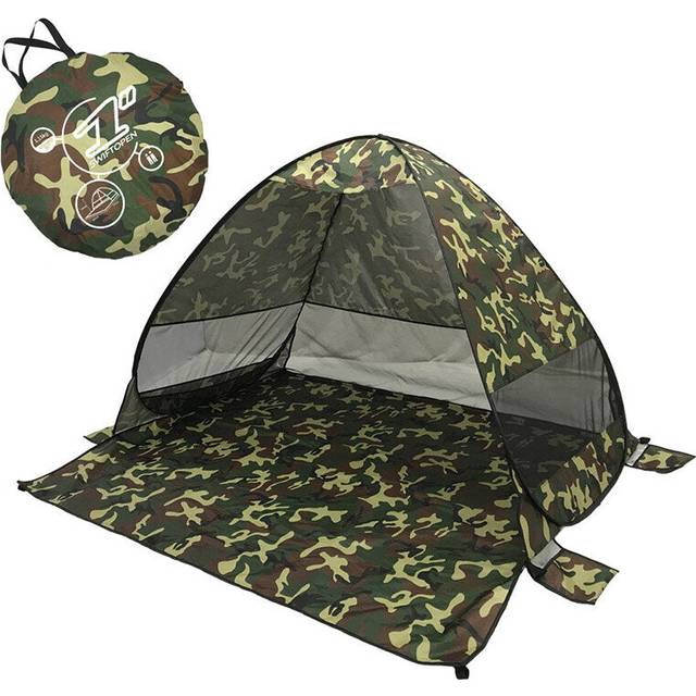 (Camouflage) Fully Automatic P0P-UP Tent 2 Second Quick Open Beach Tent With Storage Bag Portable UV Protection Sunshade