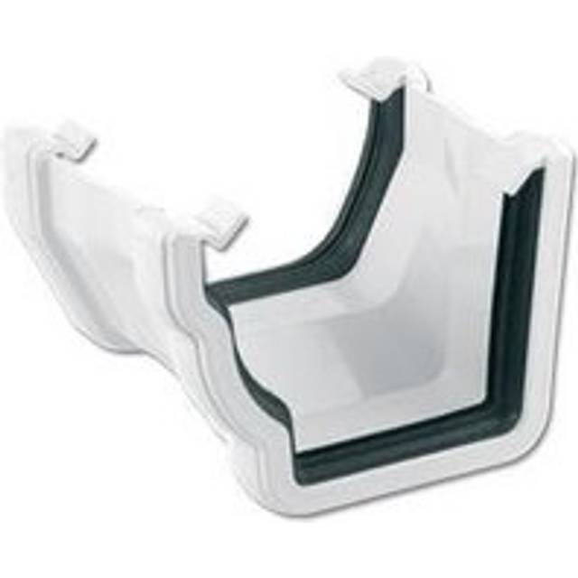 FloPlast Square to Ogee Left Hand Gutter Adaptor - White