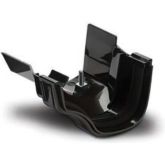 POLYPIPE BUILDING PRODUCTS Polypipe ROG19B | 130Mm Ogee To Cl Ogee Right Hand Gutter Adaptor In Black, Black