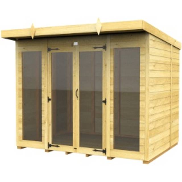 DIY Sheds Pent Summer House - Full Height Window - 12ft x 4ft