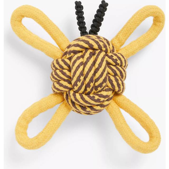 John Lewis Chevron Stripe Rope Dog Toy, Yellow