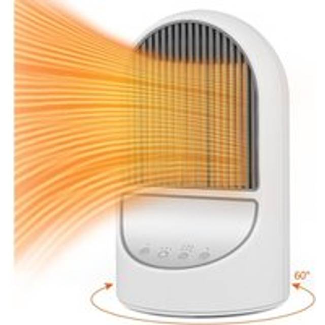 AlwaysH 1200W Ceramic Fan Heater, Space Heater, Overheat Protection and Anti-Tip, Electric Radiator for Office, Bedroom, Bathroom