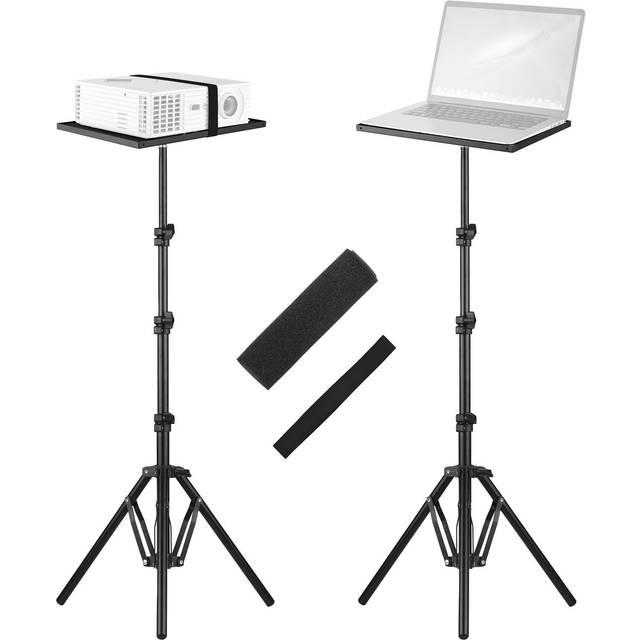 Universal Laptop Projector Tripod Stand & Holder Aluminum Alloy Computer Projector Floor Stand 41-135cm/ 16-53in Ajudtable Height black