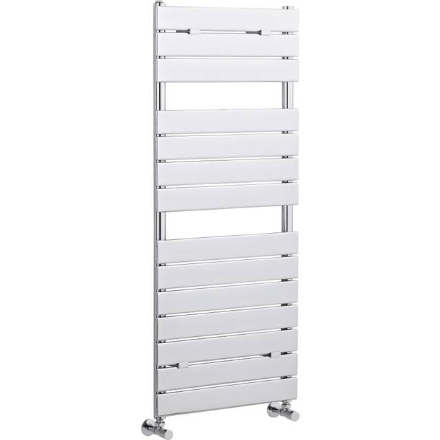 Heated Towel Rail with 14 Flat Panels - 1225 BTU - 1213mm x 500mm - Chrome