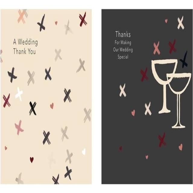 Pack Of 10 Wedding Thank You Cards