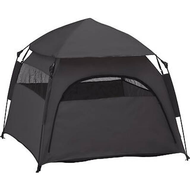 Pawhut foldable dog cat tent with water-resistant oxford cloth, carry bag
