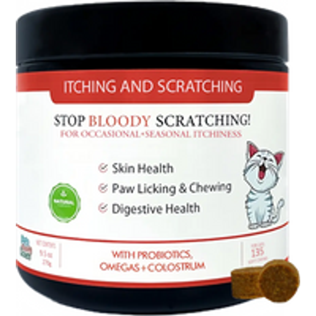 Itching and scratching relief cat treats for skin, immunity, seasonal (natural herbal)