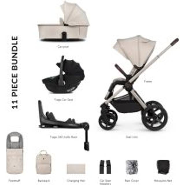 Venicci Upline 2 - 3 In 1 Travel System And Base - Stone Beige