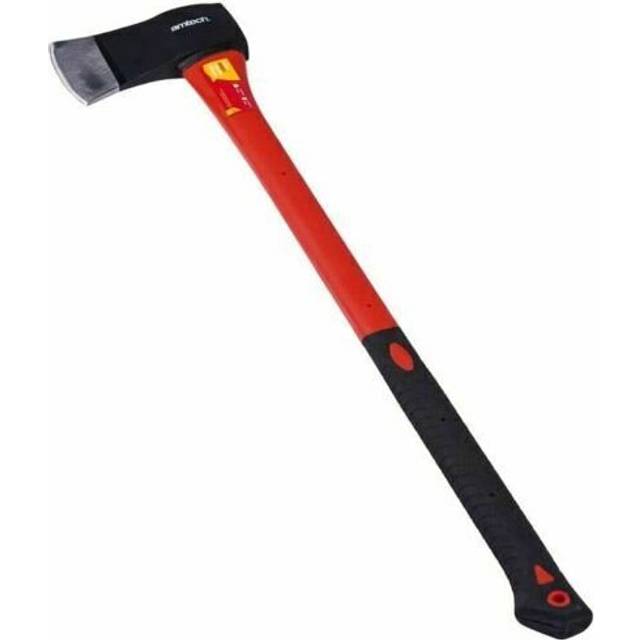 4lb 64oz Felling Axe Fibreglass Handle Hammer Log Splitter Steel Head A2960