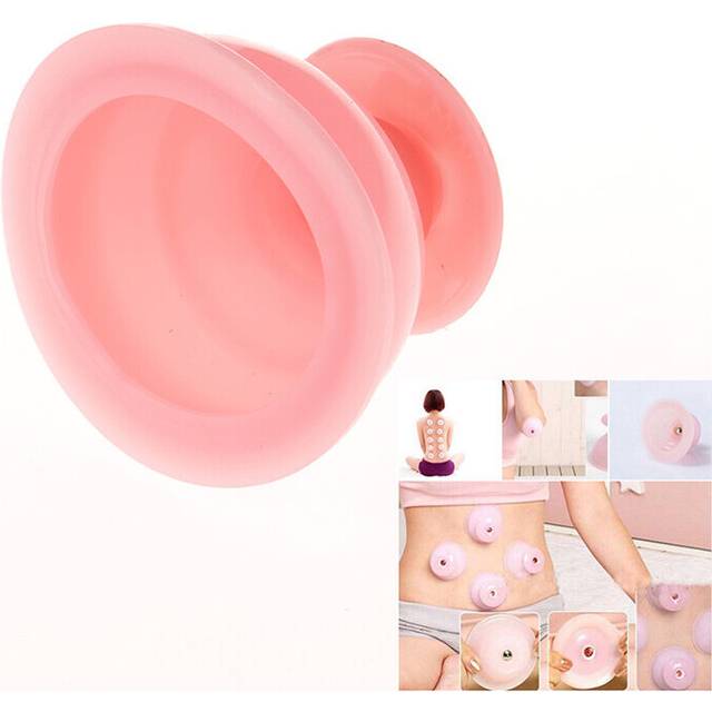(a-Pink) Chinese Therapy Vacuum Suction Massage Medical Body Care Cup Pink Traditional Cupping Jar For Therapy Cupping Cup Set