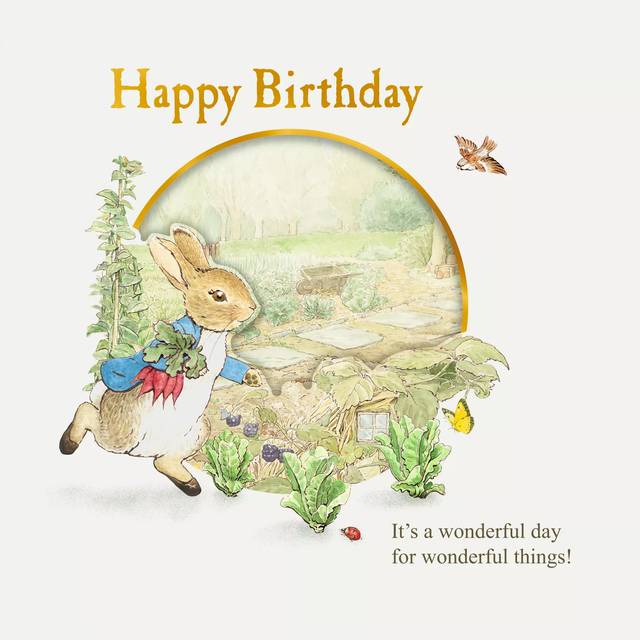 Hallmark Peter Rabbit Radishes Birthday Card