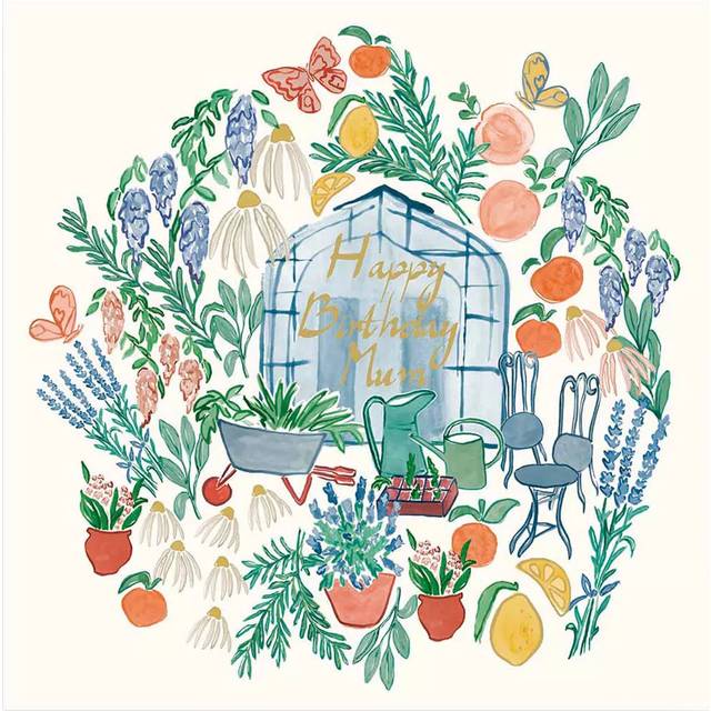 John Lewis Greenhouse Flowers Mum Birthday Card