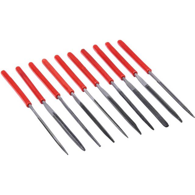 Amtech 10 Piece 140mm 5.5 Steel Needle File Set In Grey
