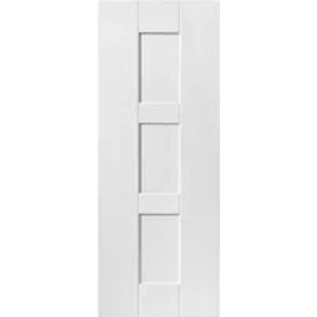 Geo Modern Wide Shaker Style White Interior Door With Central Panels - Primed - 35 x 1981 x 686mm
