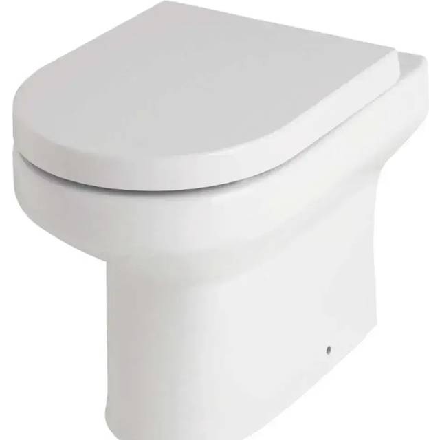 Kenley Back To Wall Rimless Toilet Pan and Soft close Seat with Fixings - White
