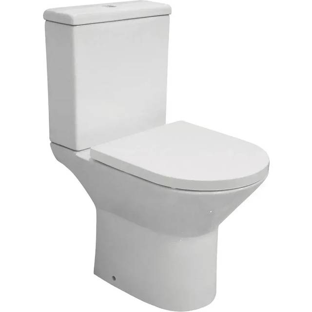 Croxley Close Coupled Eco Vortex WC Pan, Cistern and Soft Close Seat - White