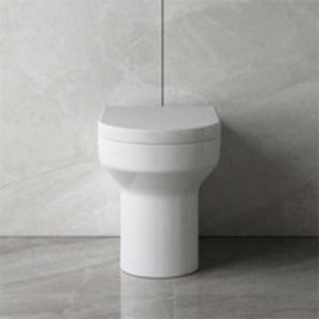 Acezanble - Bathroom btw Modern Round Ceramic Toilet Pan & Soft Close Seat wc