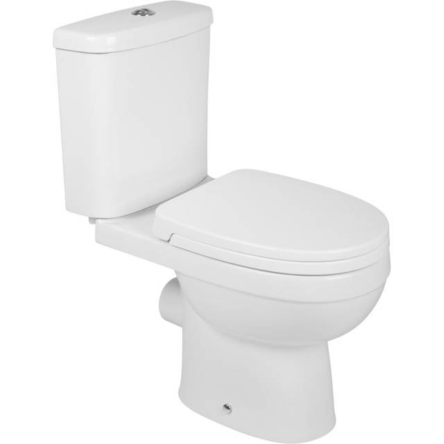 NRG Contemporary Bathroom WC Close Coupled Toilet Pan with Soft Close Seat Cistern