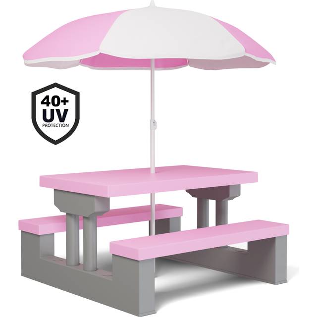 Children's Seating Group Pink with Parasol