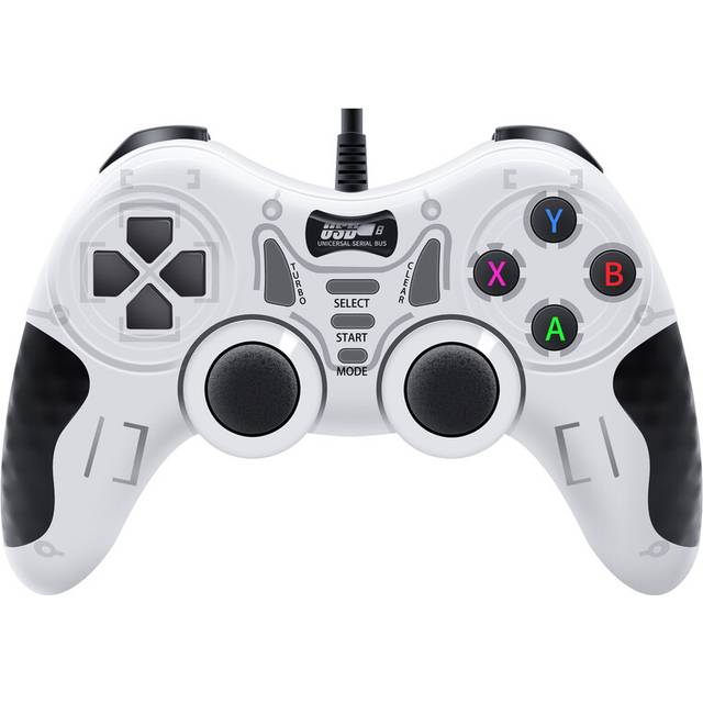 Gamepad BLACK White Wired Handle for Gaming TV / Computer PC  Joystick PS3 Controller with Vibration Effect