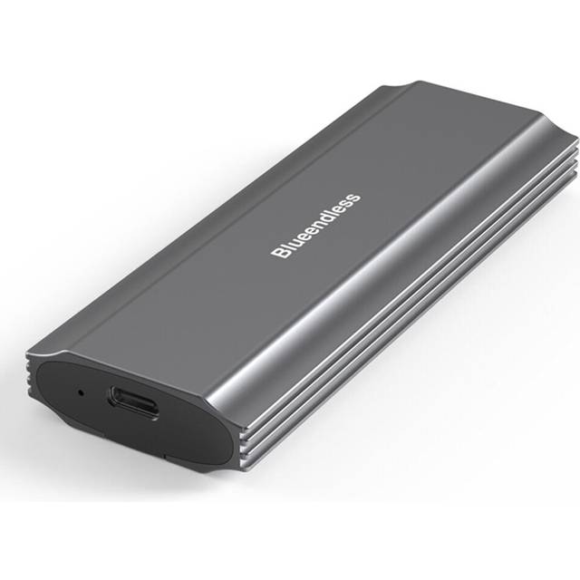 (Multiple Stripes) Aluminum Alloy External Hard Disk Box Type-C 3.1 Enclosure Gen2 to M.2 NVME/SATA SSD