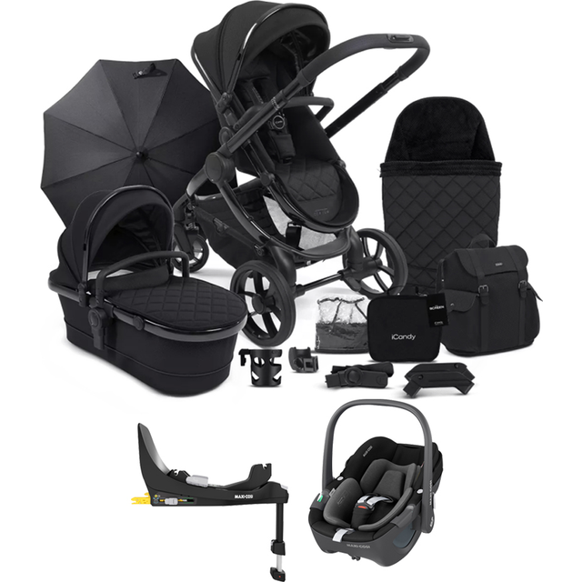 iCandy Peach 7 Designer Collection - Cerium - Complete Maxi Cosi Pebble 360 plus ISOFIX Bundle