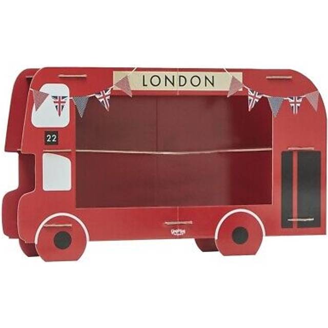 Red London Bus Cupcake Stand - Coronation Celebrations
